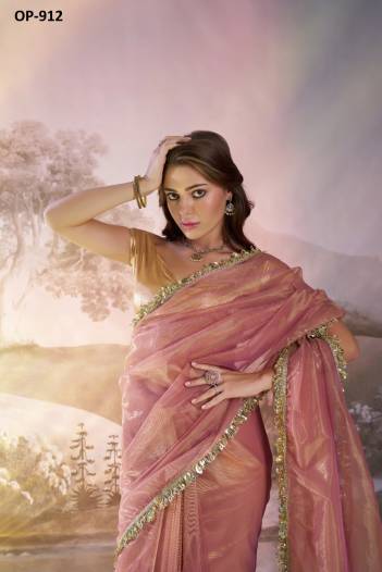 LAXMINAM OP-912 DESIGNER TWILL NET SAREE WHOLESALER IN INDIA